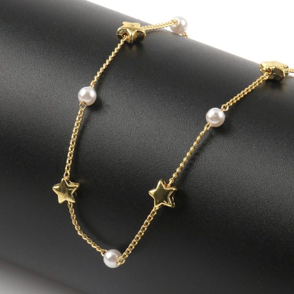 Elegant Slittålig Glasögon-Snöre Kedja (Senilsnöre) Guld Fyrkant