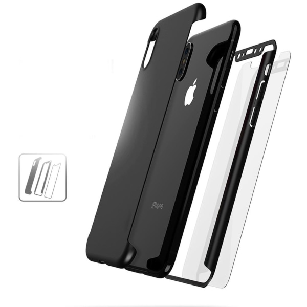 iPhone 12 Mini - Stilfuld beskyttende dobbeltskal (FLOVEME) Svart