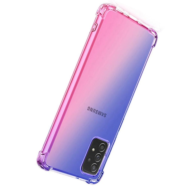 Samsung Galaxy A72 - Stødabsorberende stilfuldt silikonecover Svart/Guld