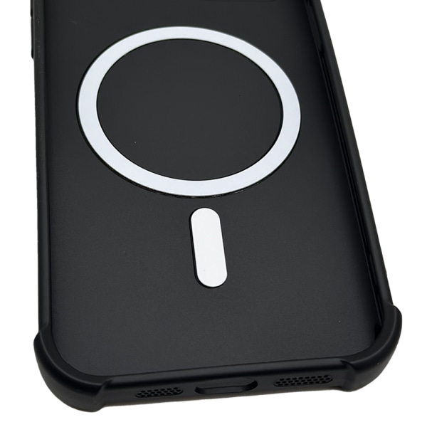 iPhone 14 - Silikonikuori magneettisella iskusuojalla Rosa