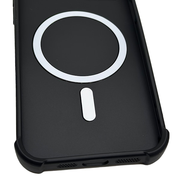 iPhone 14 - Silikonskal med Magnetiskt Stötskydd Svart