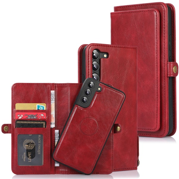 Samsung Galaxy S23 - Stilig 2 i 1 lommebokdeksel Röd