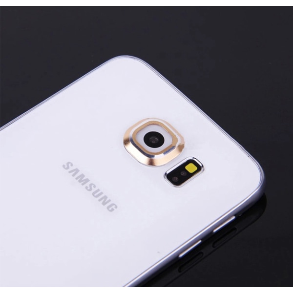 Samsung Galaxy S6/S6 Edge - Skyddsring för Kameralins Silver/Grå