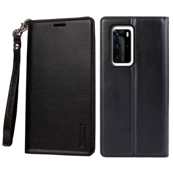 Huawei P40 Pro - Hanman Praktiskt Plånboksfodral Mörkblå