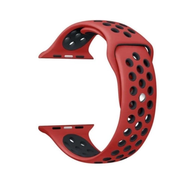 Apple Watch 42mm - ROYBENs stille silikonarmbånd ORIGINAL Röd/Svart M