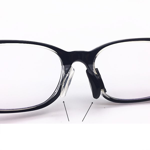 Bekväma Mjuka Glasögon Näsdynor i Silikon (1-Par) Svart 2.5mm