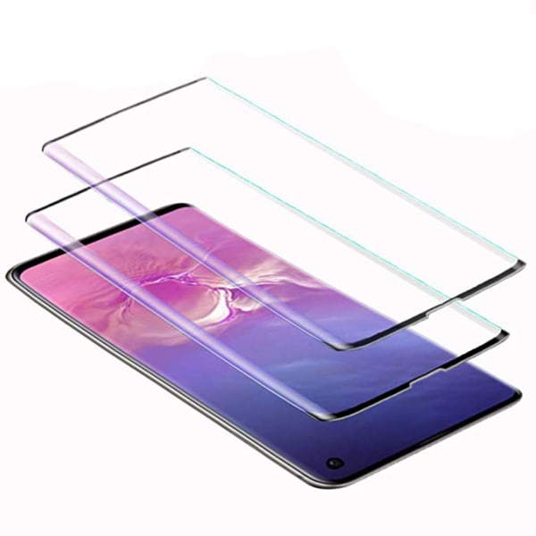 3-PACK Samsung Galaxy S10+ skærmbeskytter TASKE-venlig HD 0,3 mm Svart