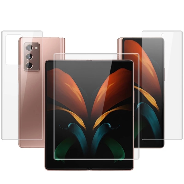 2-PACK Samsung Galaxy Z Fold 2 -Smart Hydrogel Skärmskydd 3 in 1 Transparent