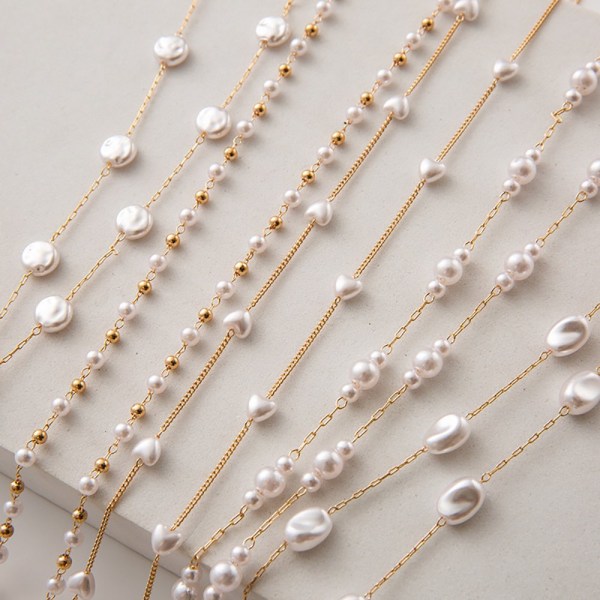 Eksklusiv Stilfuld Pearls Brillesnor Senil ledning Twisted Pearl