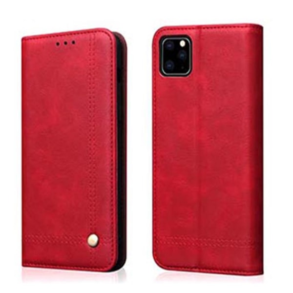 iPhone 11 Pro Max - Kraftfullt Plånboksfodral Röd