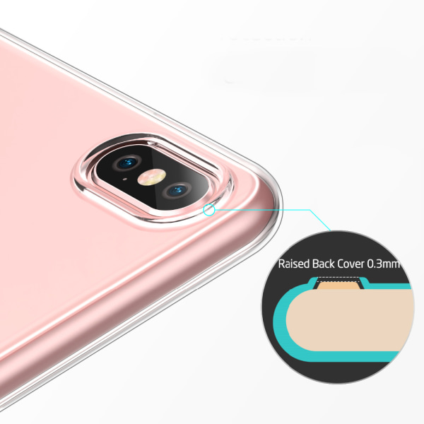 Tyylikäs pehmeä silikonikuori iPhone XS Maxille Silver