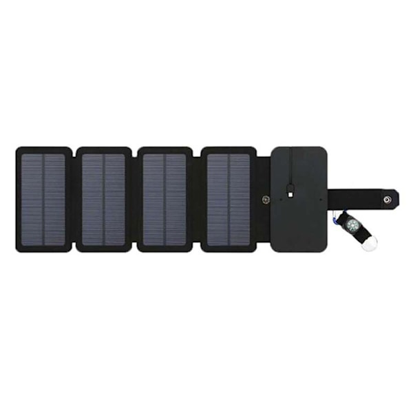 Praktiskt Solcell Överlevnads Powerbank Laddare 4 Paneler