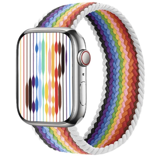 Slitstarkt och Elastiskt Apple Watch Armband 38mm/40mm/41mm Rainbow XS
