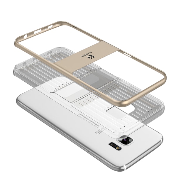 Samsung Galaxy S7 Edge - støtdempende HYBRID-deksel fra FLOVEME Guld