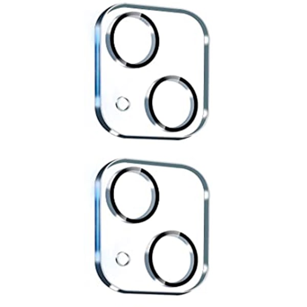 2-PACK iPhone 13 2.5D HD Kameralinsskydd Transparent/Genomskinlig