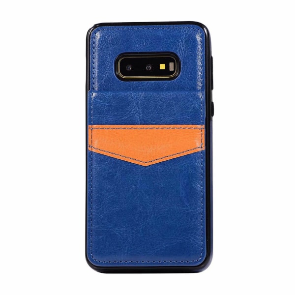 Skyddande Skal med Kortfack (Leman) - Samsung Galaxy S10E Blå