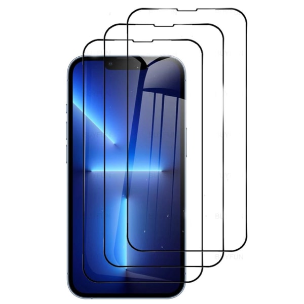 3-PACK iPhone 13 Pro Skærmbeskytter 2.5D HD 0.3mm Transparent/Genomskinlig