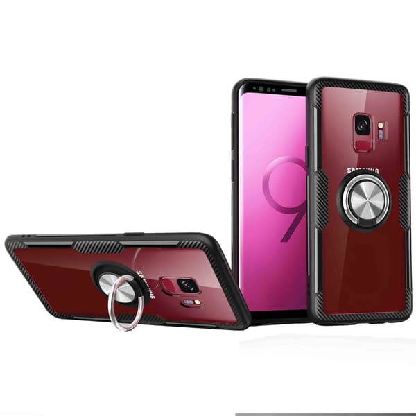 Hybridskal med Ringhållare (LEMAN) - Samsung Galaxy S9+ Marinblå/Silver
