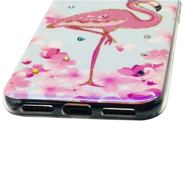 Pink Flamingo - Retro silikondeksel til iPhone X/XS