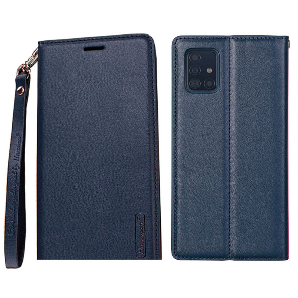 Samsung Galaxy A71 - Käytännöllinen HANMAN-lompakkokotelo Mörkblå