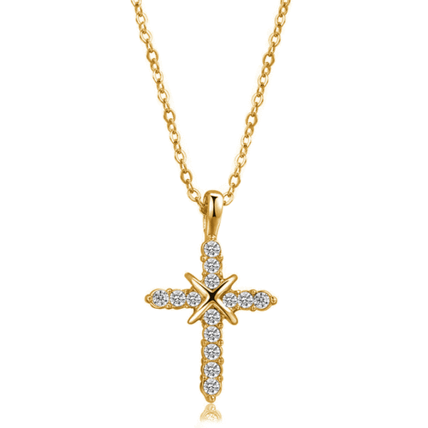 Stilsäkert Exklusivt Kors Halsband Silver