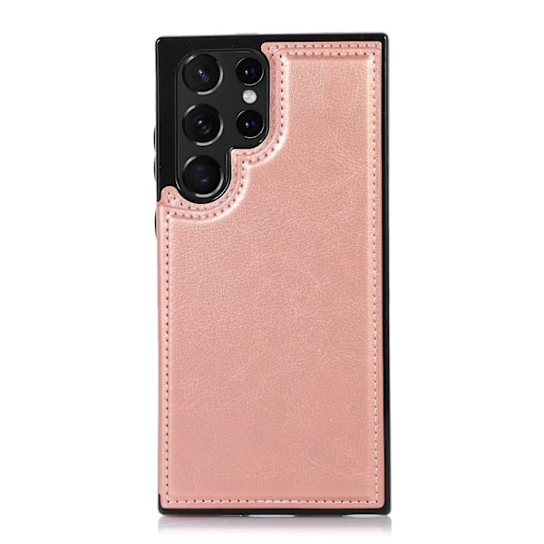 Praktiskt Skal Korthållare - Samsung Galaxy S23 Ultra Roséguld