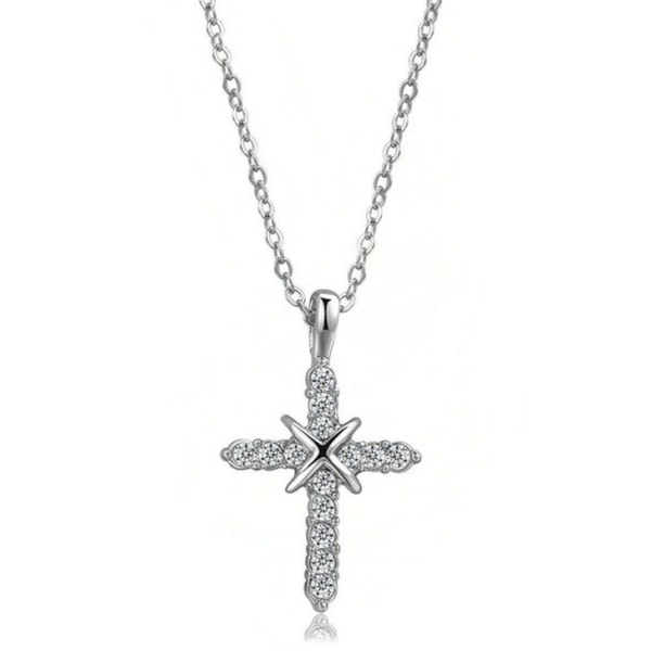 Stilsäkert Exklusivt Kors Halsband Silver