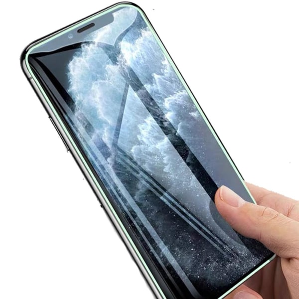 iPhone X/XS Näytönsuoja Valoisa kehys 9H 0,3mm Självlysande