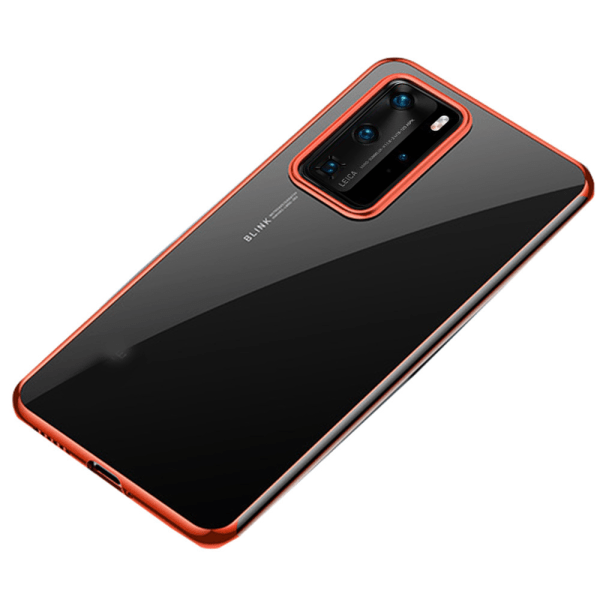 Huawei P40 Pro - Stilig Floveme silikondeksel Röd