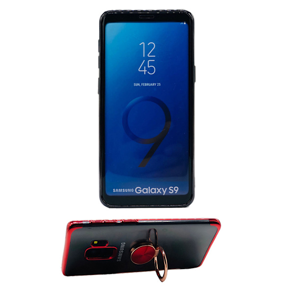 Elegant Silikonskal Ringhållare - Samsung Galaxy S9 Guld