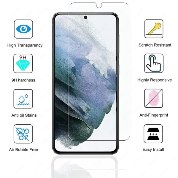 Galaxy S21 FE Skärmskydd + Kameralinsskydd (HD-Clear) Transparent