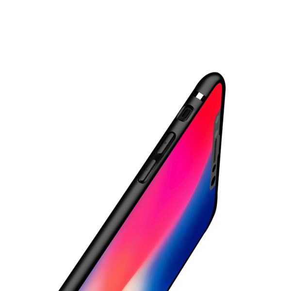iPhone X/XS - Tyylikäs mattakuori silikonista Svart