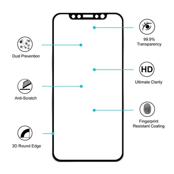 For- og bagside af aluminium skærmbeskytter 9H HD-Clear iPhone 11 Pro Röd
