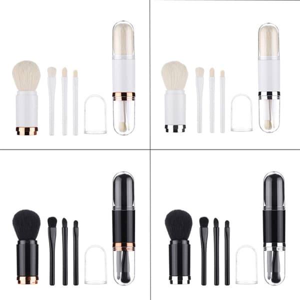 4in1 Makeup Borstset Läppblandning / Ögonskuggor Vit/Silver Vit/Silver