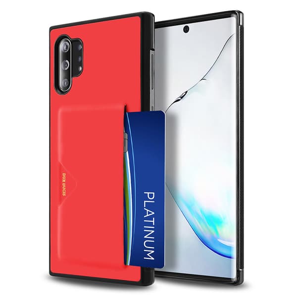 Samsung Galaxy Note10+ - Effektfullt Skal med Kortfack Svart