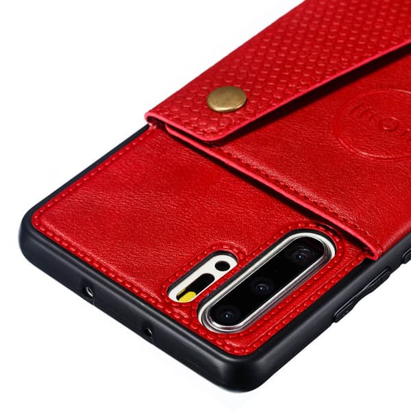 Huawei P30 Pro - Genomtänkt Skyddsskal med Kortfack Mörkblå