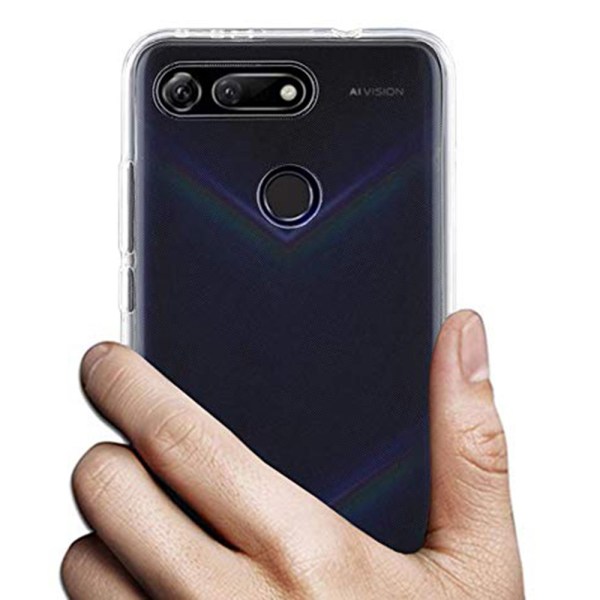Huawei Honor View 20 - Tyylikäs sileä silikonikuori Transparent/Genomskinlig