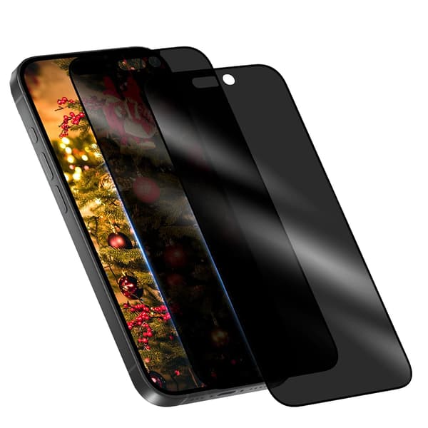 2-Pack iPhone 15 plus Näytönsuoja Anti-Spy HD 0,3mm Svart