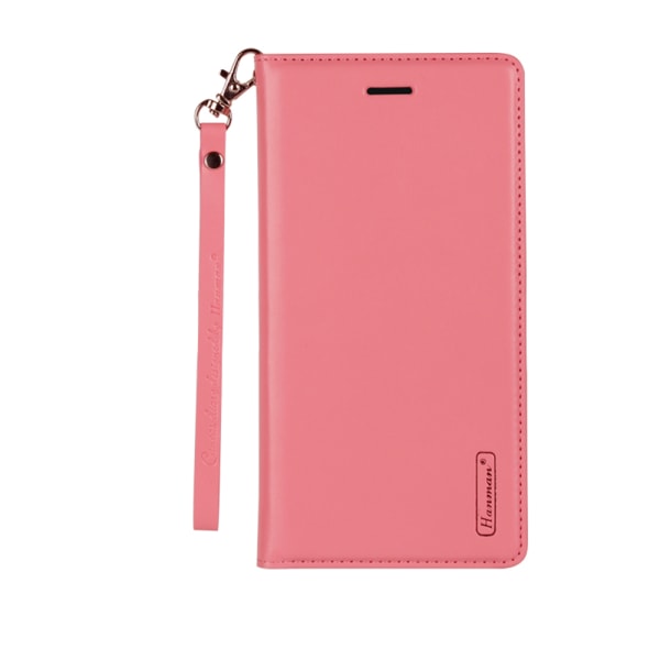 Lompakkokotelo kestävää PU-nahkaa (T-Casual) - iPhone 8 Plus Rosaröd