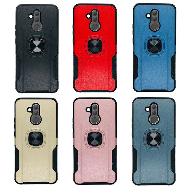 Effektfullt Praktiskt Skal med Ringhållare - Huawei Mate 20 Lite Svart