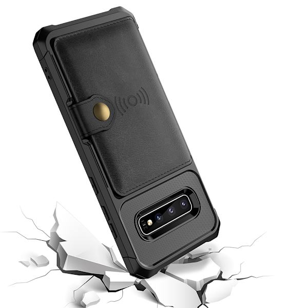 Samsung Galaxy S10+ - Robust Skal med Kortfack Grön