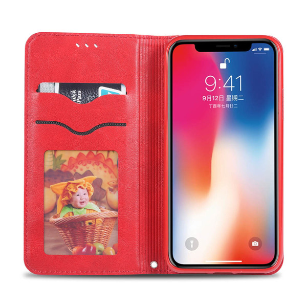 iPhone XS Max - Smart praktisk lommebokdeksel Röd