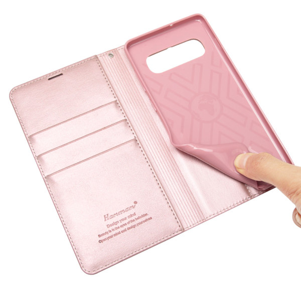 Samsung Galaxy S10e - Elegant Plånboksfordal från Hanman Roséguld