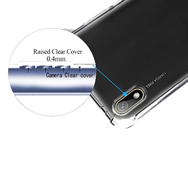 Huawei Y5 2019 - Kraftig Floveme Silikone Cover Transparent/Genomskinlig