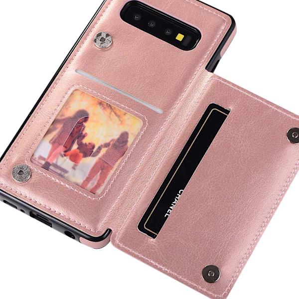 Samsung Galaxy S10 Plus - NKOBEE læderetui med pung/kortrum Brun