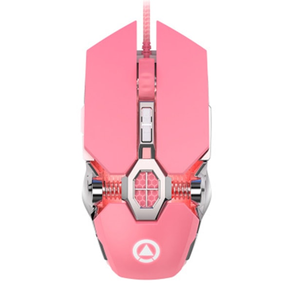 Gamingmus Silent LED Ergonomisk Rosa Rosa