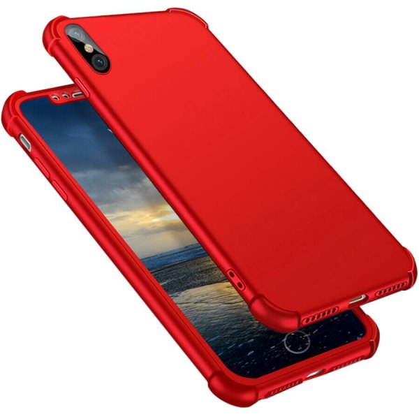 iPhone X/XS - Skyddsfodral från Floveme (Fram och bak) Röd