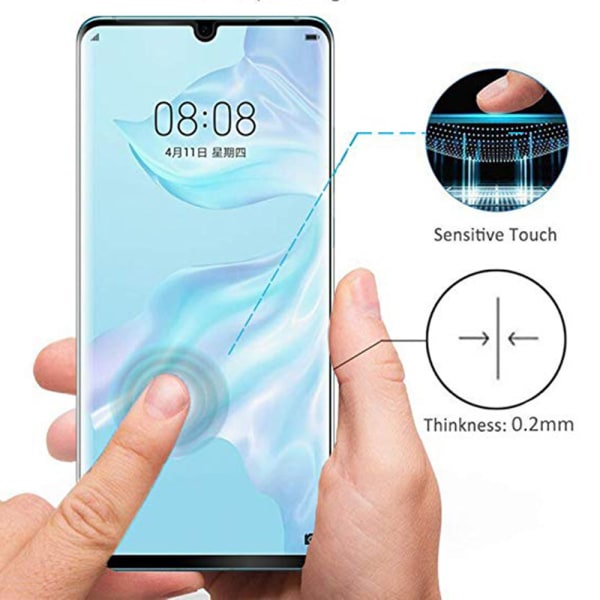 Huawei P30 Pro Sk�rmskydd 3D 9H HD-Clear Transparent/Genomskinlig