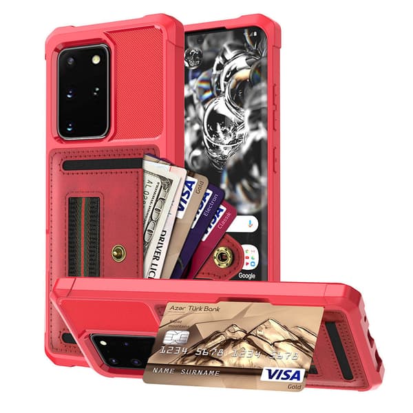 Samsung Galaxy S20 Plus - Professionelt cover med kortrum Roséguld