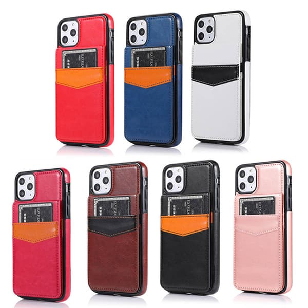 iPhone 11 - Praktisk stilfuldt Leman-cover med kortholder Mörkblå